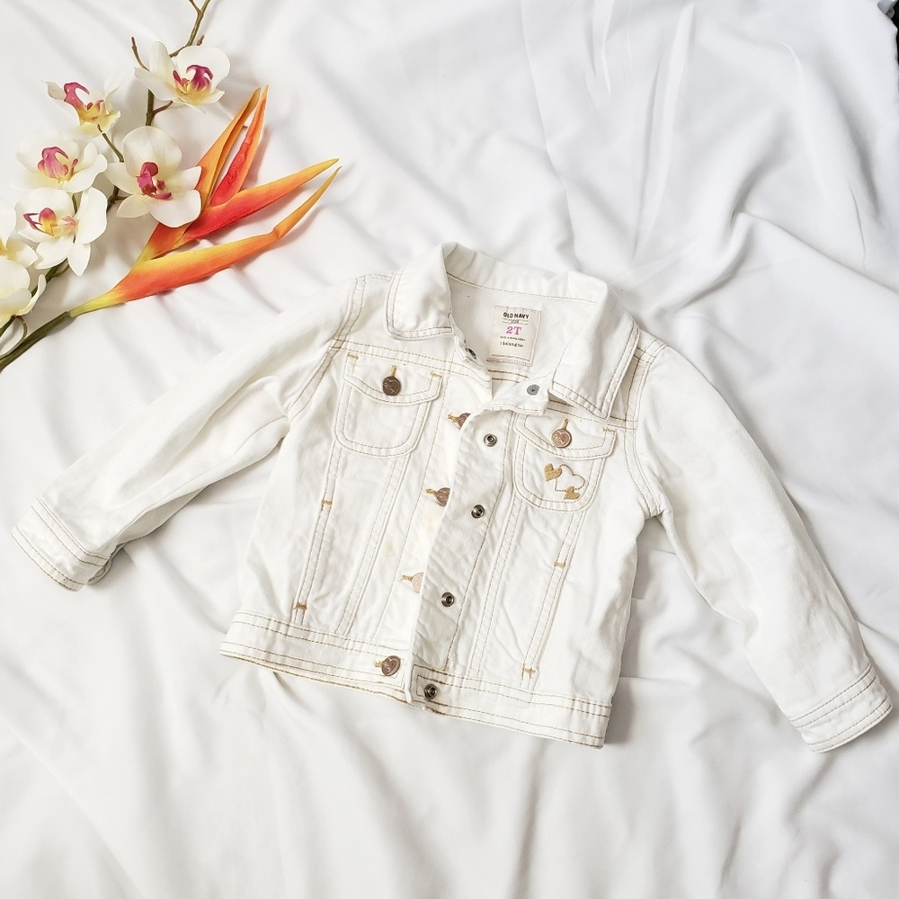 Old Navy | Girl's White Denim Jacket